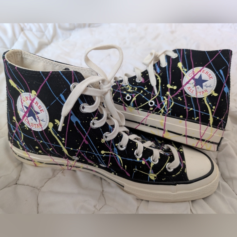 Converse Chuck 70 High Paint Splatter Black M11/Women's 13